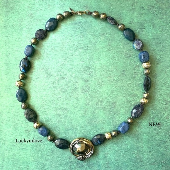 Alexis Bittar Jewelry - Alexis Bittar New Vanitas Coiled Snake Labradorite Beaded Statement Necklace